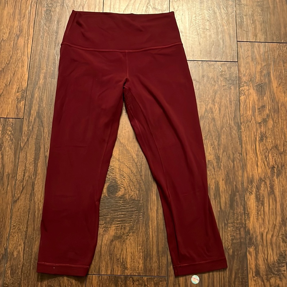 Lululemon align crops. Burgundy  size 6